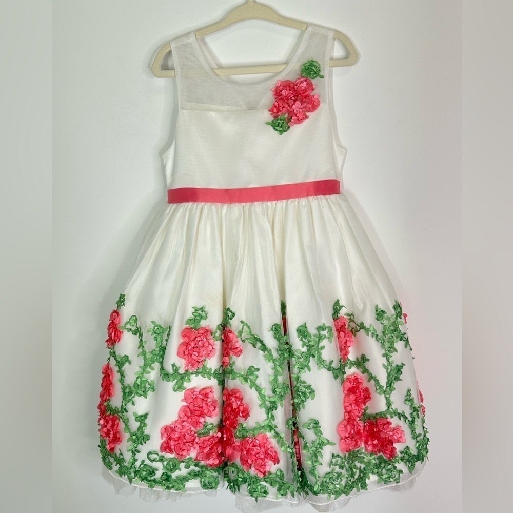 American Princess Formal Dress with Floral Embroidery size 4